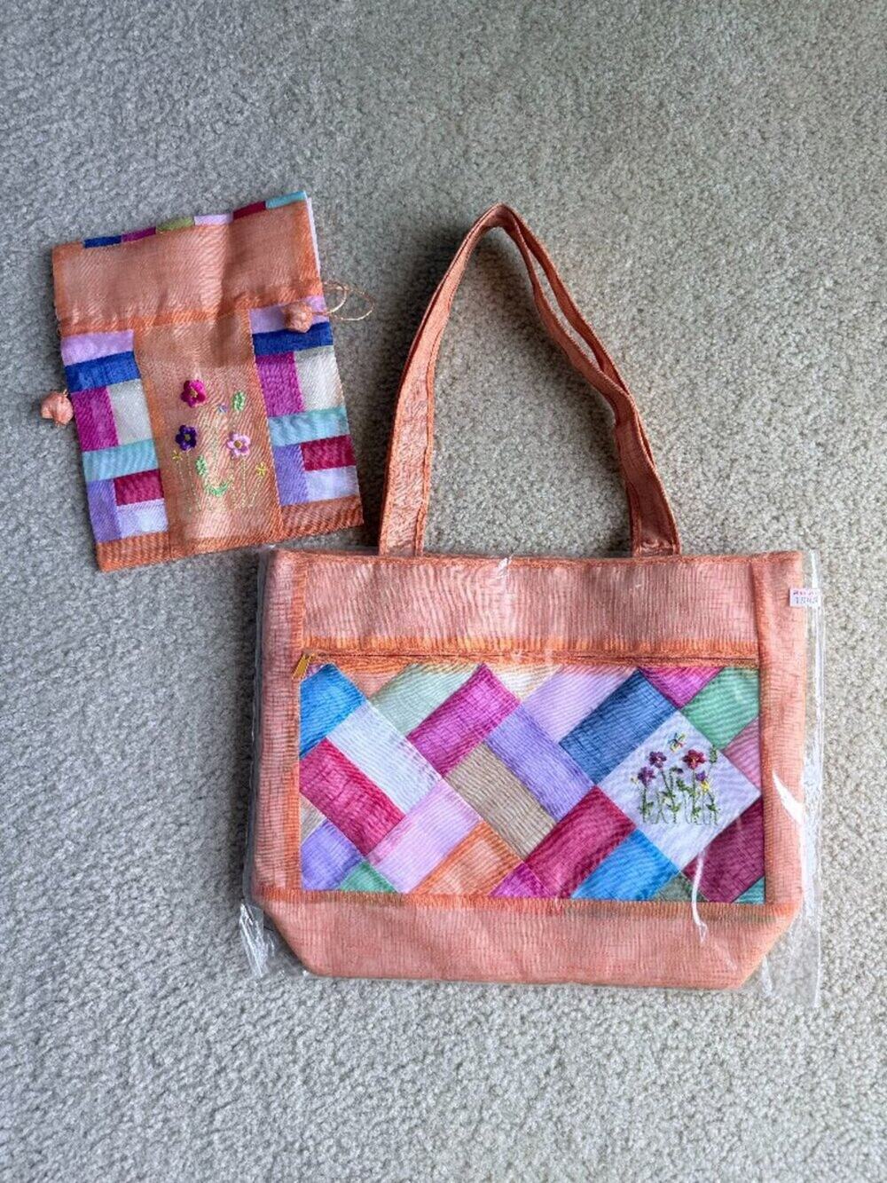 Artisan Handmade Jogakbo Patchwork Zippered Purse Bag | Vibrant Folk Art
